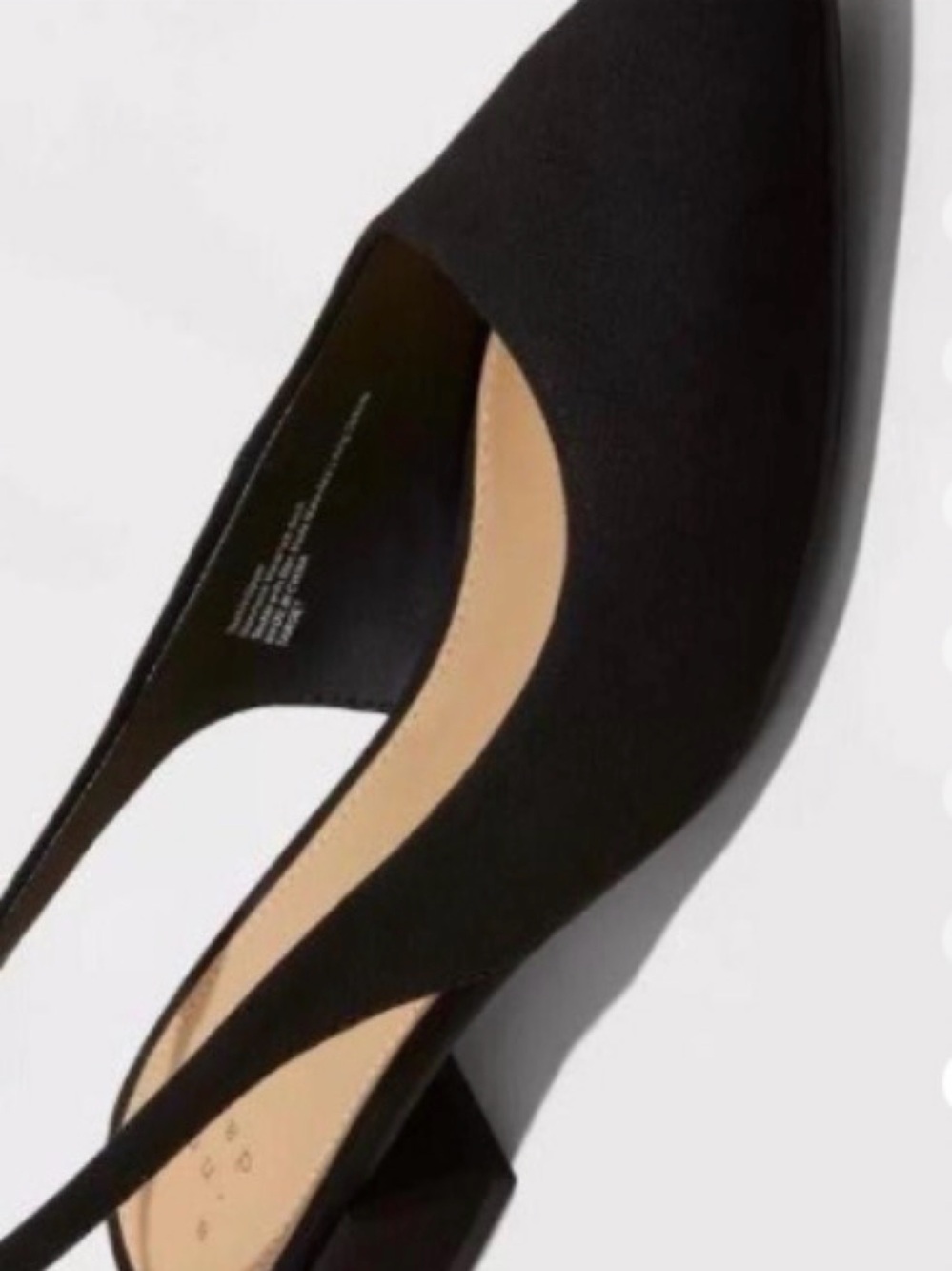 a new day Black suede Pointed Toe Slingback Block Heel Mules